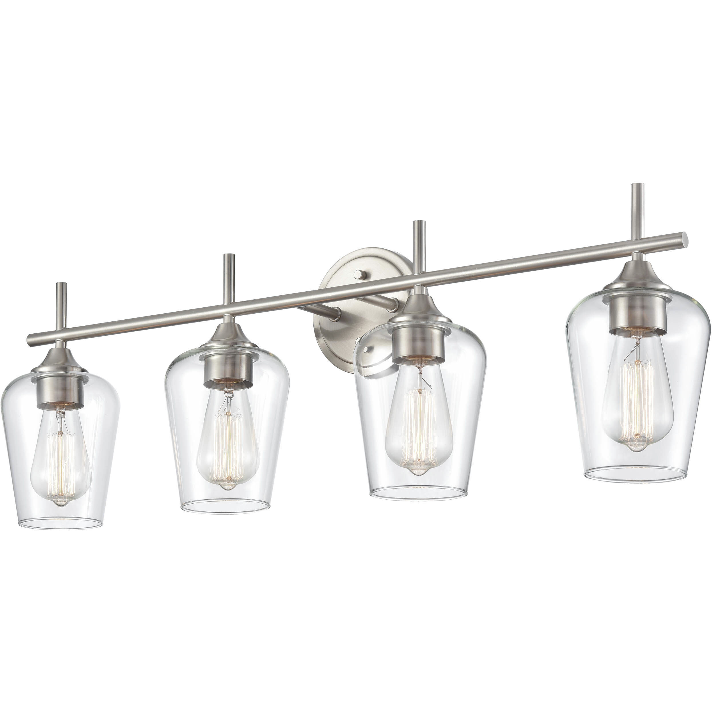 Ashford 4 Light 31 inch Brushed Nickel Bathroom Vanity Light Wall Light